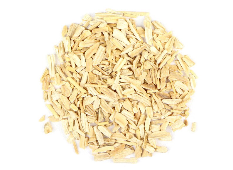 May include: A pile of light beige, chipped wood pieces against a white background. The wood pieces are irregular in shape and size, with a rough texture. The image is a top-down view of the wood chips.