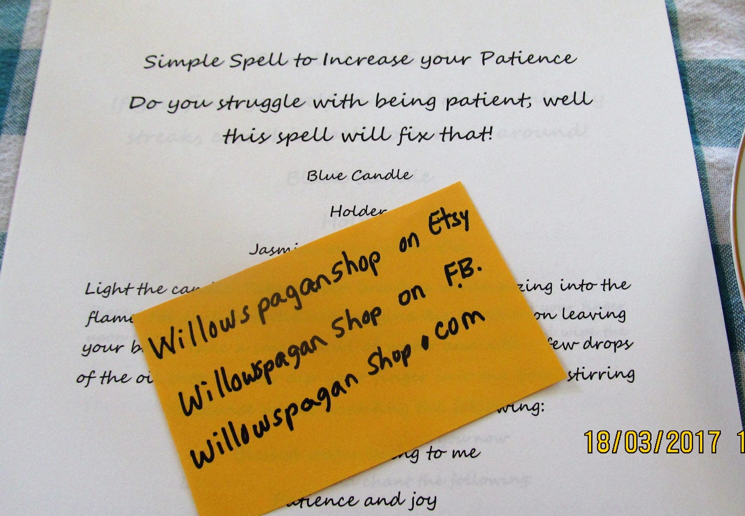 Patience Spell Kit / Simple Kit to INCREASE YOUR PATIENCE Etsy