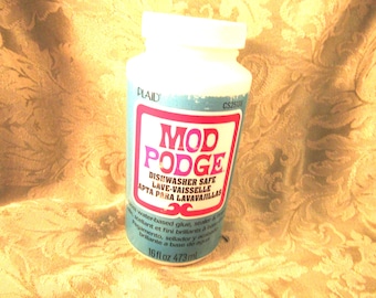 Mod Podge Dishwasher Safe Water Base Sealer, Glue and Finish (16-Ounce), Gloss