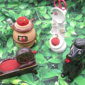 Vintage Sewing Pincushions, and Measure