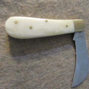 Boline, Folding Boline 7" White Bone