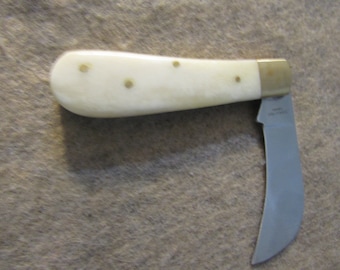 Boline, Folding Boline 7" White Bone, Athame