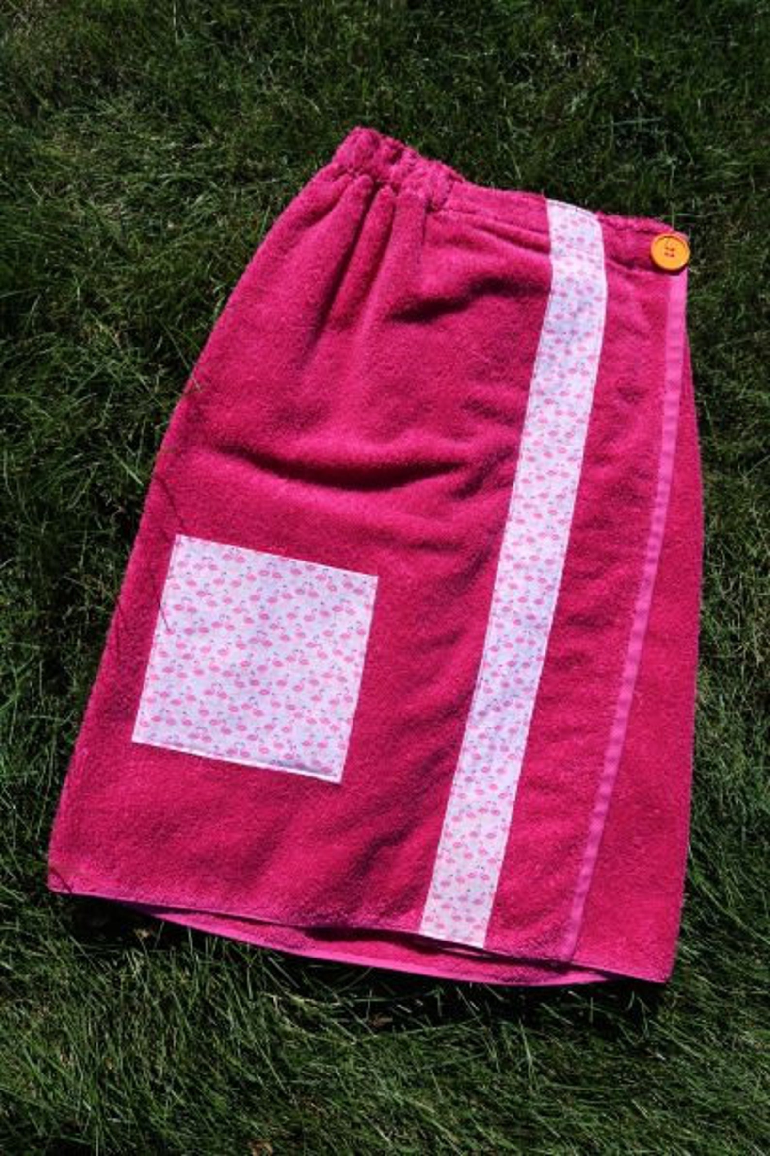 Girls Large Raspberry Cotton Terry Towel Wrap for Shower Spa Etsy