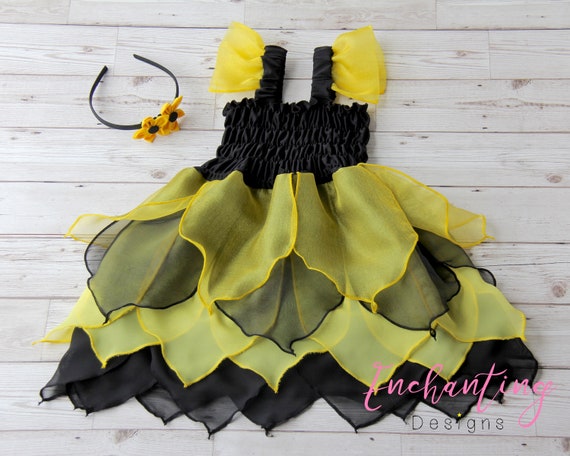 baby girl bumble bee dress
