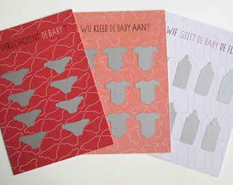 Kraskaarten A6: baby - set van 3
