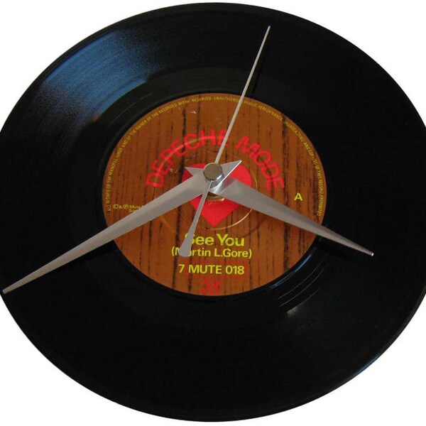 Depeche Mode Vinyl Record Clock See You wall decor gift for eighties music fan birthday valentine day present husband wife boyfriend fiance