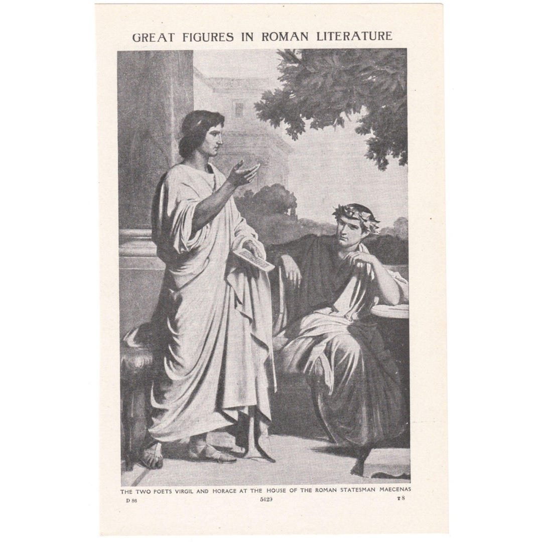 Poetic Rome Roman Poets 1920s Print. Poetry History Gift Present. Unframed Wall ...