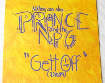 Prince And The New Power Generation Gett Off 7" vinyl single record in picture sleeve 1991