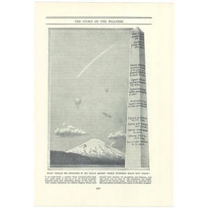 Vintage Weather Print From The 1930s. Meteorological Gift Present. Wall Decor Art Artwork Diagram. Genuine Original Lithograph Book Page.