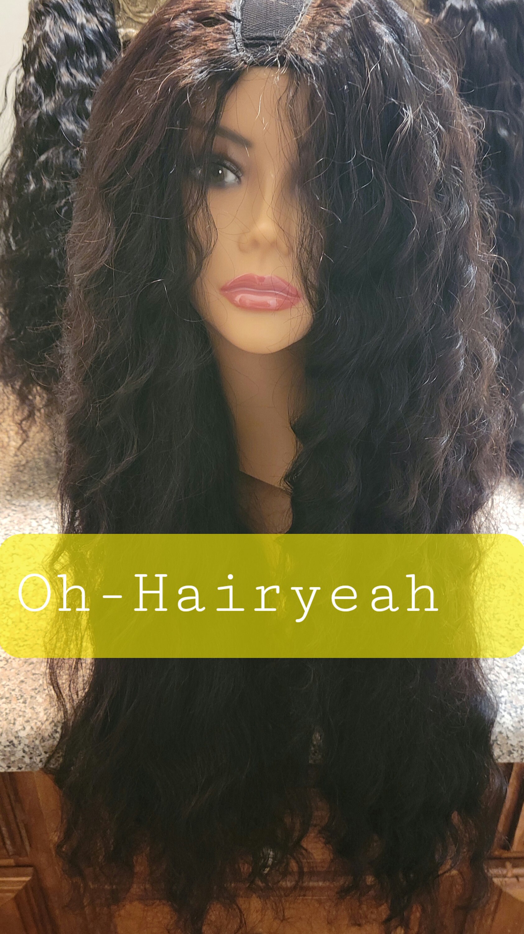 U -Part Wig Natural Color, Made with real cuticle aligned Virgin Brazilian Human Hair 150% density
