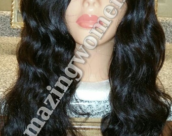 Love You More. beautiful full body wave u part wig medium size cap mixed lengths small u section natural color