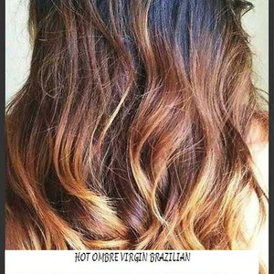Hot new u part wig wavy ombre brazilian human hair color #1b/4/27 @ 16&quot; 18&quot; 20&quot;
