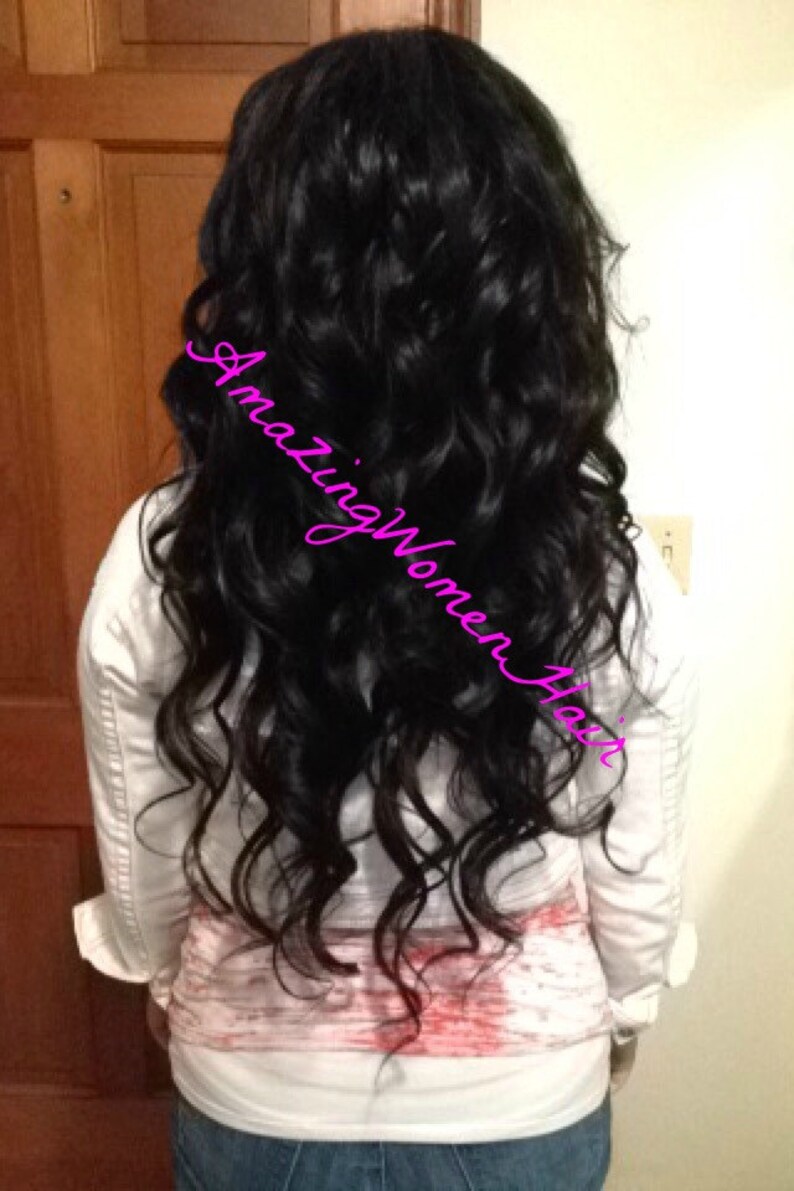 hot sexy Kim Kardashian inspired brazilian u part wig body wave black 1618 20 image 3