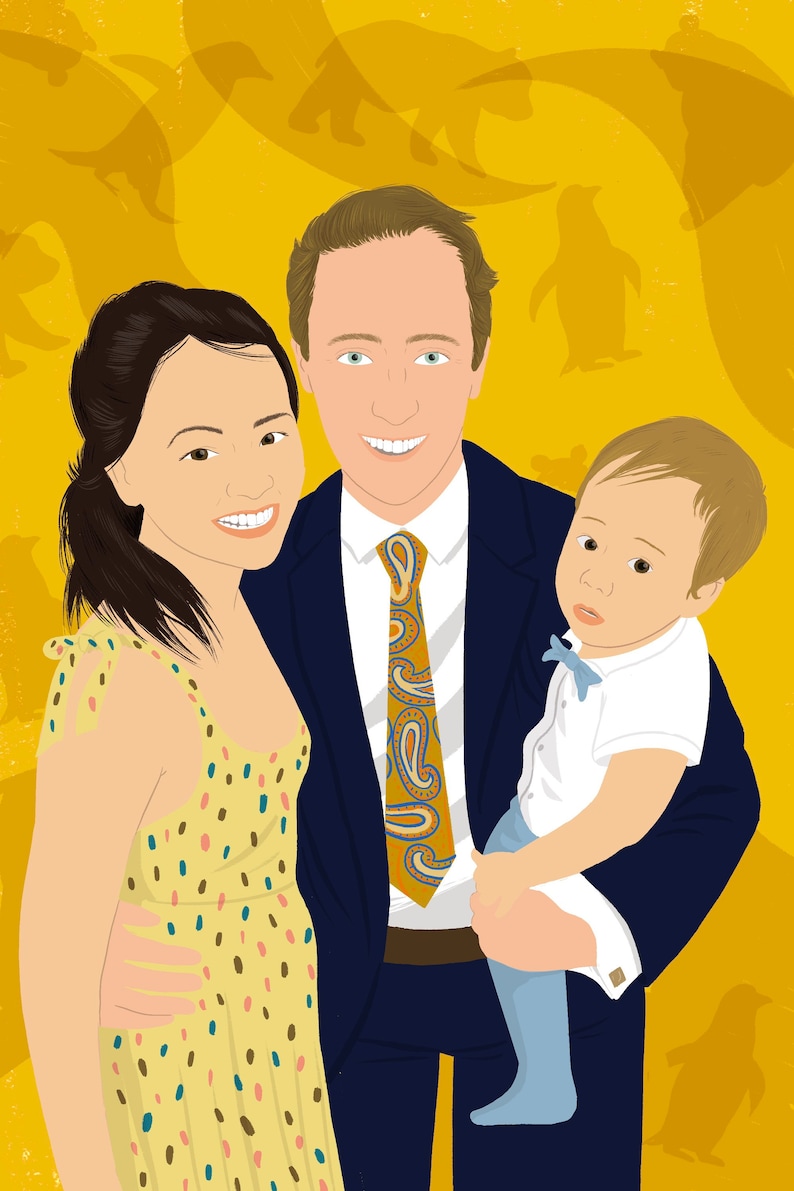 Hand-drawn custom portrait digital portrait-with background-custom couple illustration-digital drawings & illustration image 6