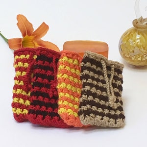Soap Sachet, Soap Saver Bags, Stocking Stuffers, Set of Four