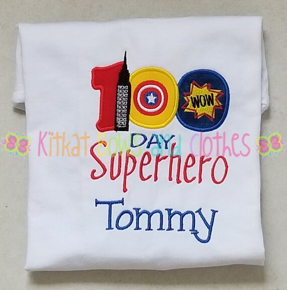 100 days of school superhero shirt