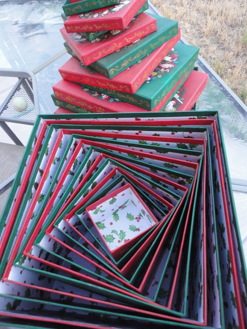 Nesting Boxes 12 Days Of Christmas Judy Hand / Barrington | Etsy