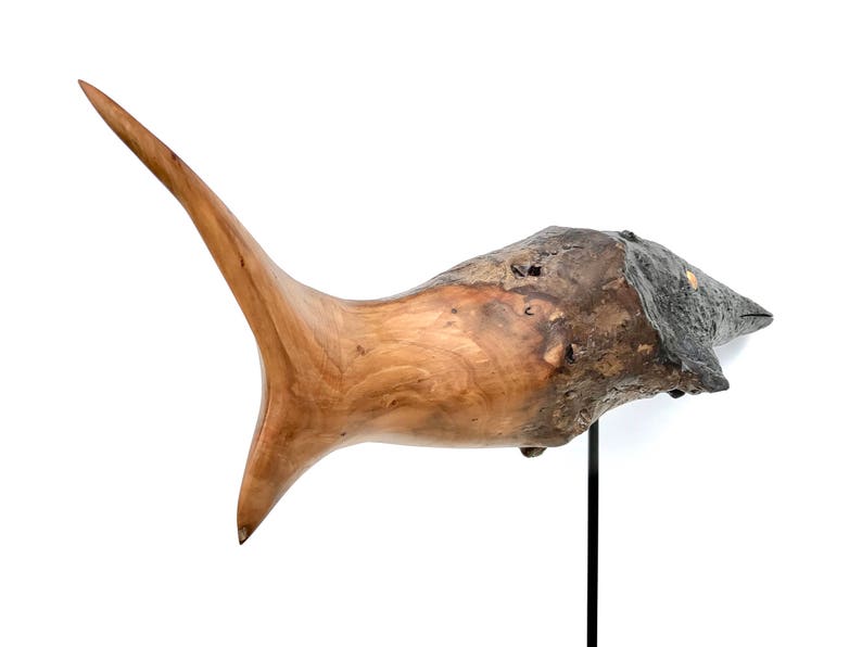 Big Fish Statue Fish Wooden Fish Sculpture Fish Statue Art Etsy