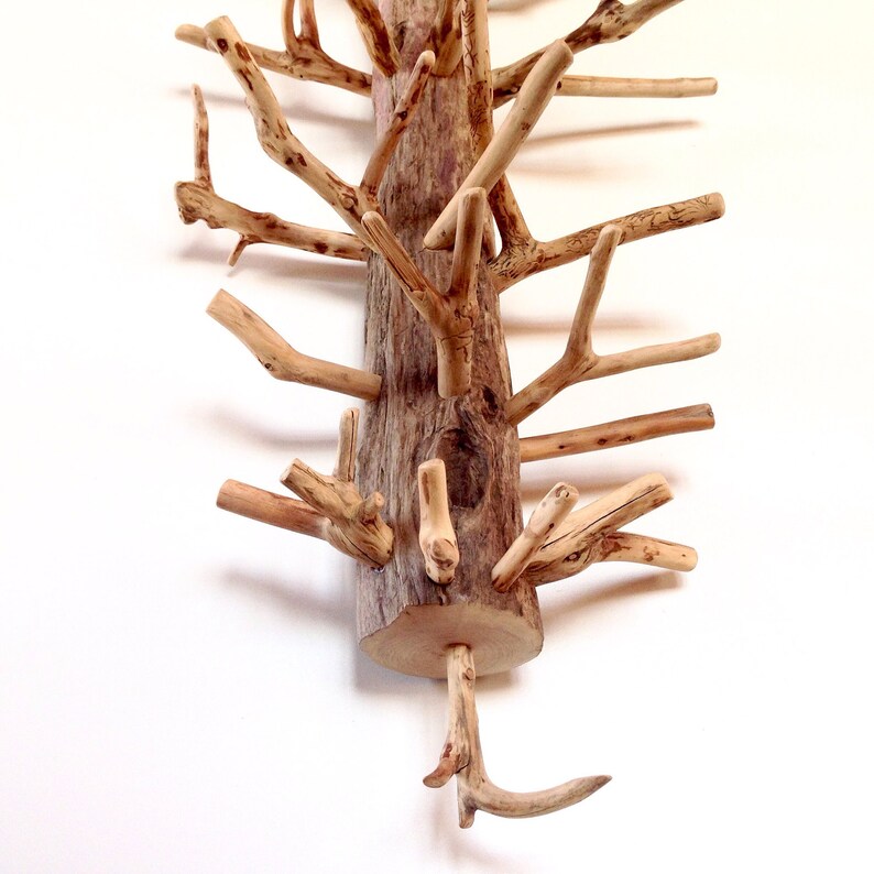 Natural Wooden Coat Rack Driftwood Coat Hanger Handmade Coat Etsy