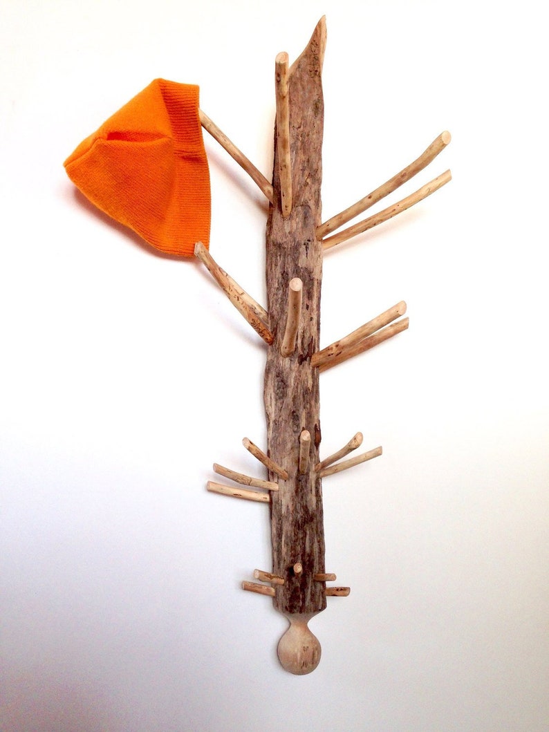 Natural Wooden Coat Rack, Coat Rack, Driftwood Coat Hanger, Handmade