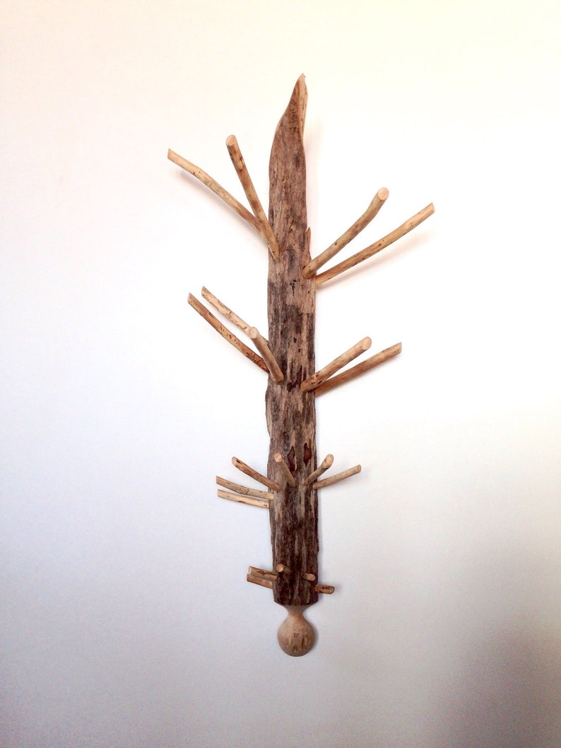 Natural Wooden Coat Rack, Coat Rack, Driftwood Coat Hanger, Handmade