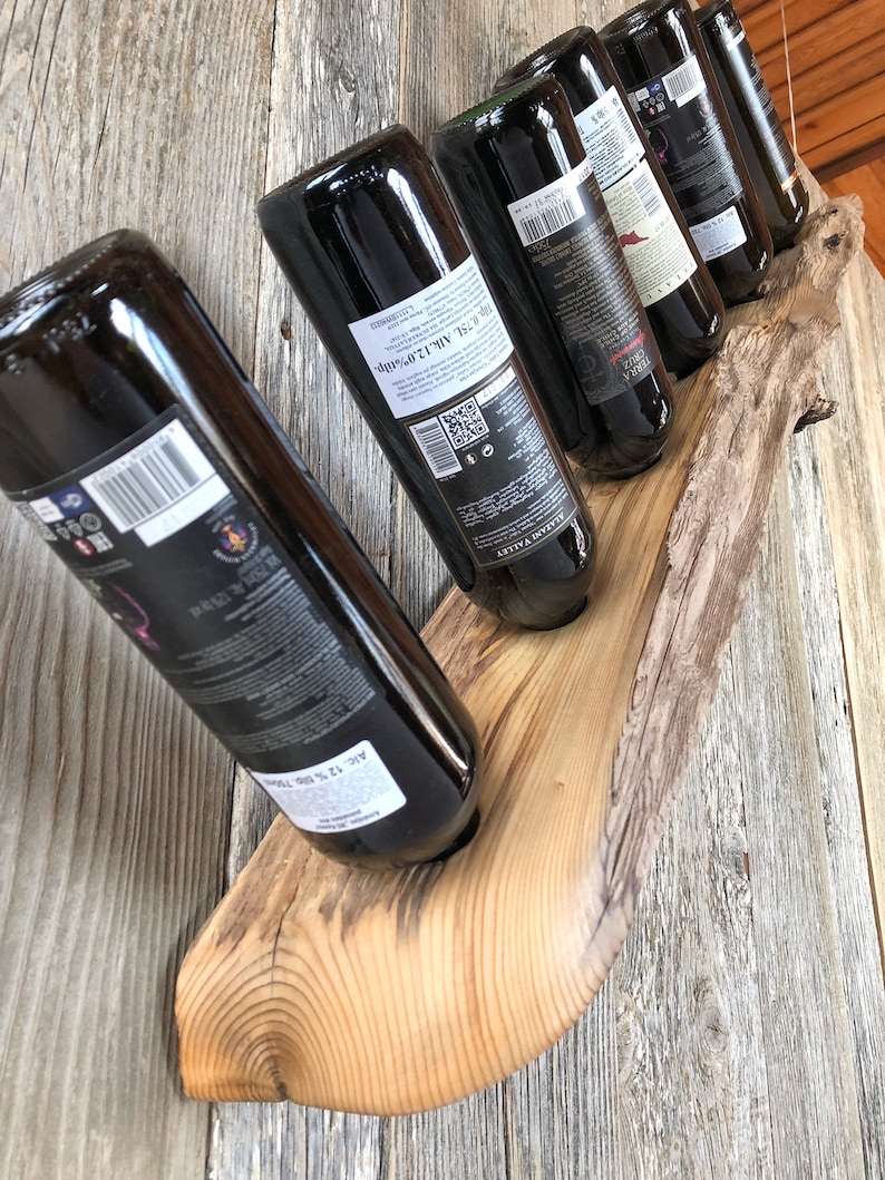 Wooden Wine Rack Hanging Wine Rack Rustic Wine Rack Wine Etsy