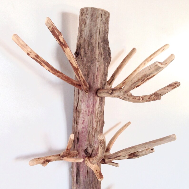 Natural Wooden Coat Rack Driftwood Coat Hanger Handmade Coat Etsy