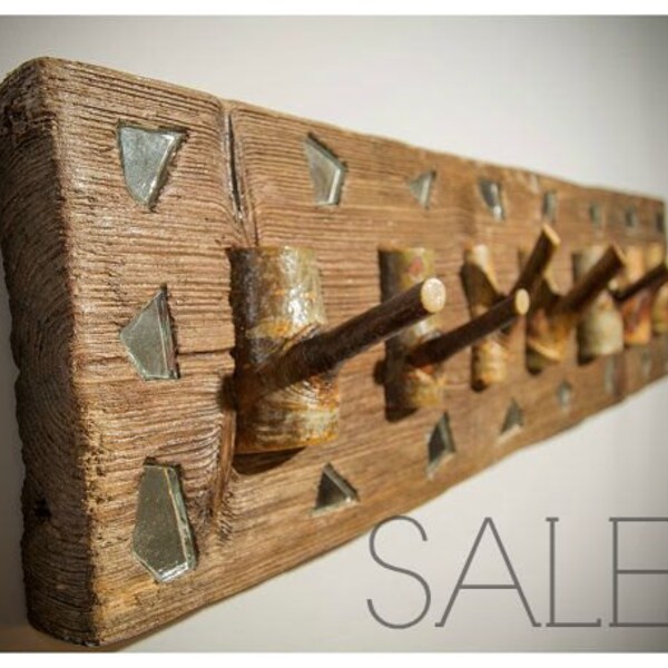 DISCOUNT from 115 USD to 70 USD// Source Well Driftwood Coat Rack// Woodworking // Driftwood Art // Home Decor //