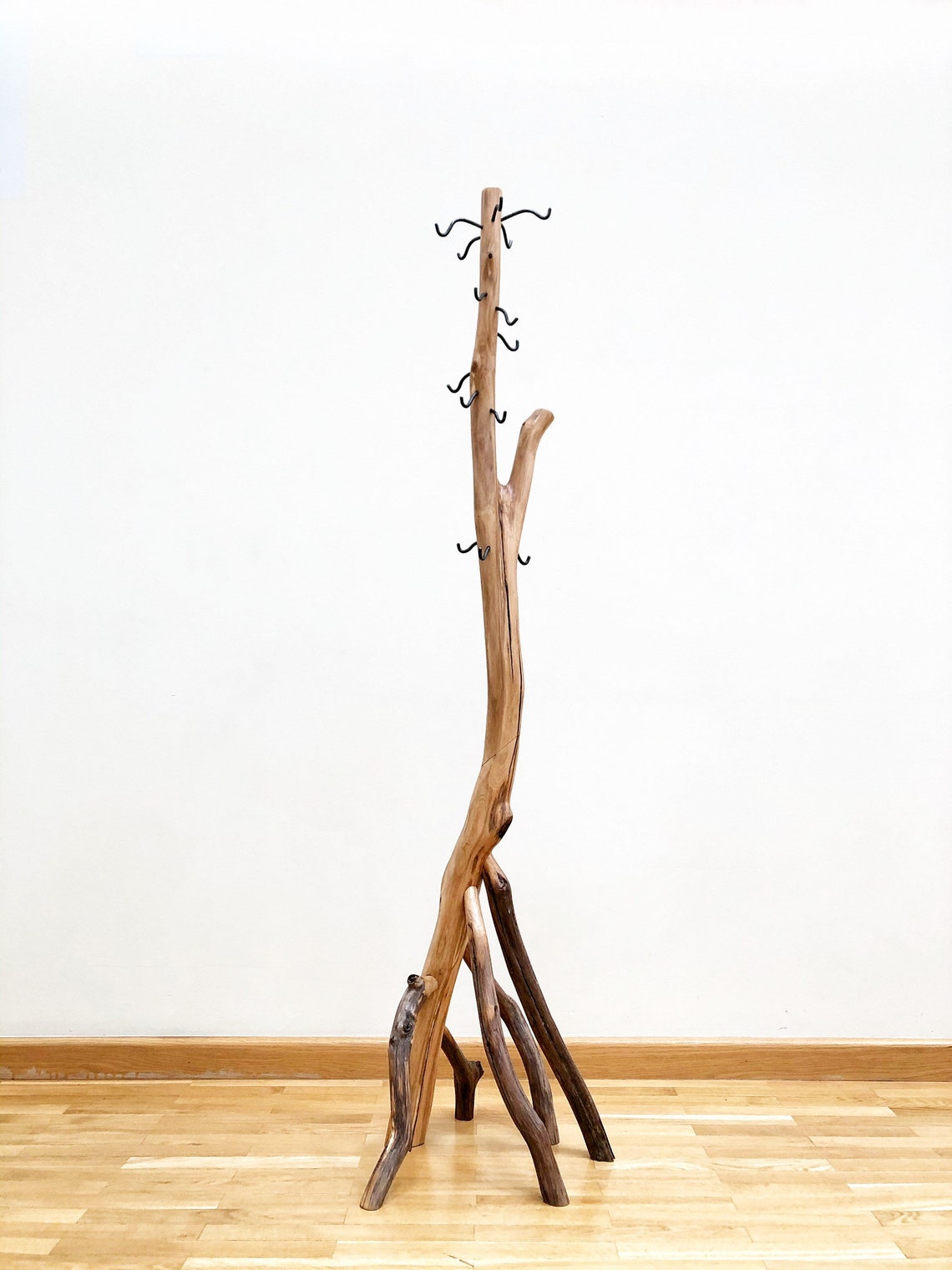Coat Rack, Free Standing Oak Coat Stand, Rustic Coat Stand, Rustic Tree