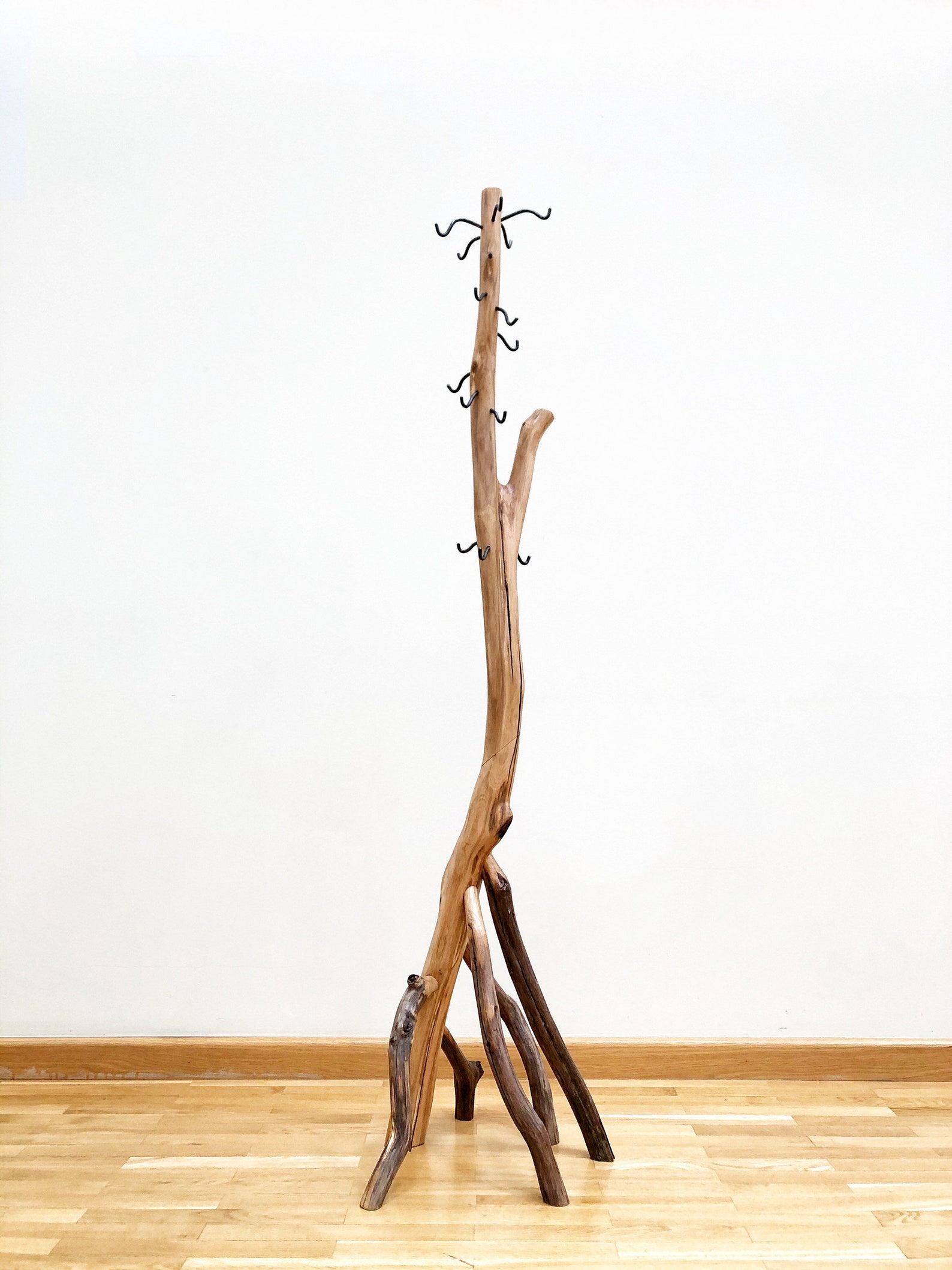 Coat Rack, Free Standing Oak Coat Stand, Rustic Coat Stand, Rustic Tree Coat Stand, Coat Rack