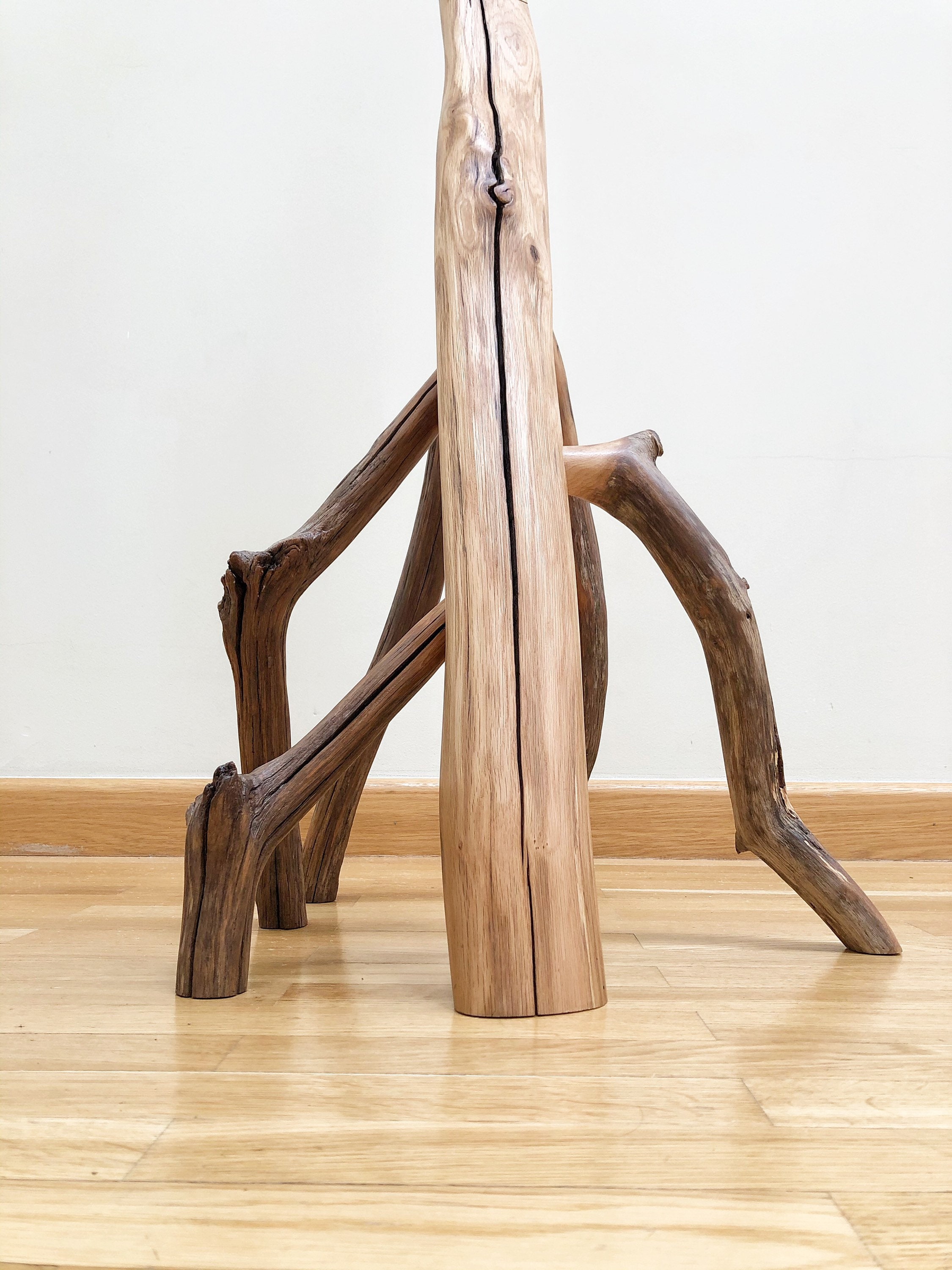 Coat rack Free standing oak coat stand Rustic coat stand | Etsy