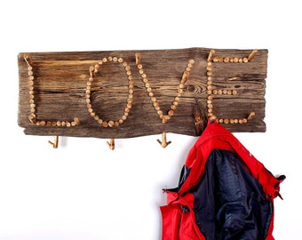 Handmade Driftwood Coat Rack: Rustic Recycled Wood Wall Decor