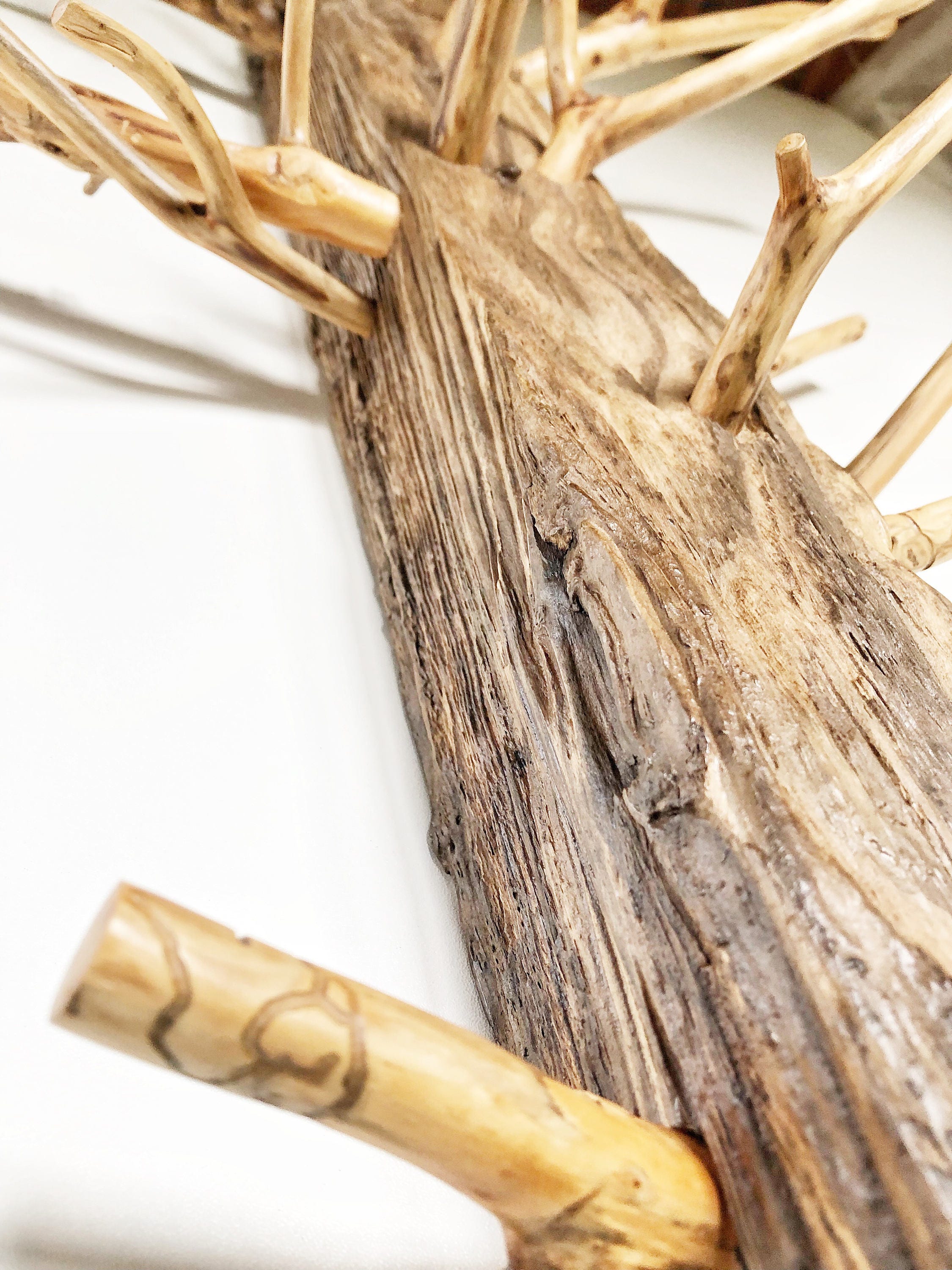 Rustic Wooden Coat Rack, Driftwood Coat Hanger, Handmade Coat Hanger