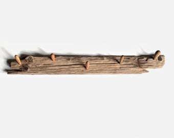 Handgemaakte kapstok van drijfhout – Rivierkunst aan de muur, hanger met 5 haken