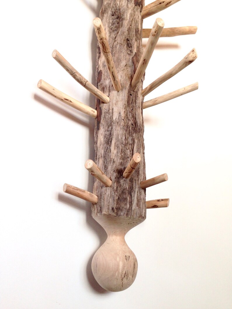 Natural Wooden Coat Rack, Coat Rack, Driftwood Coat Hanger, Handmade
