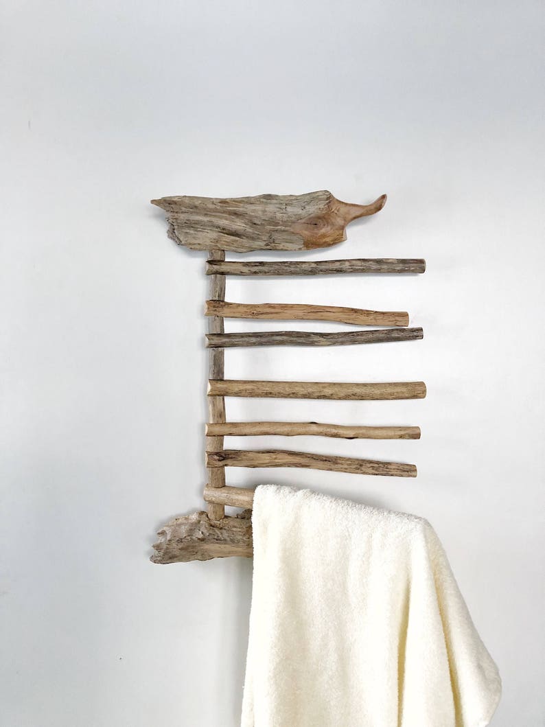 Driftwood towel rack Towel rack Driftwood coat rack Wood Etsy