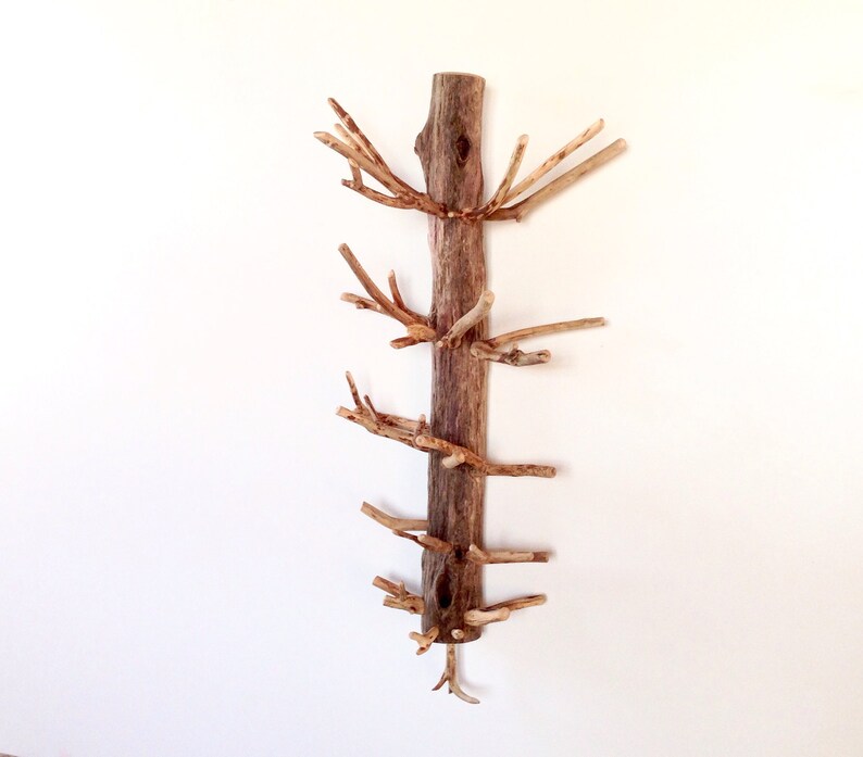 Natural Wooden Coat Rack Driftwood Coat Hanger Handmade Coat Etsy