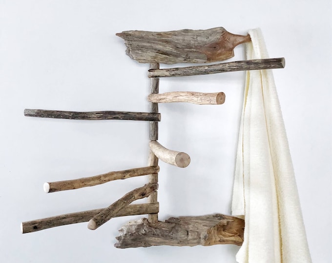 Driftwood Towel Rack Towel Rack Driftwood Coat Rack Wood Etsy