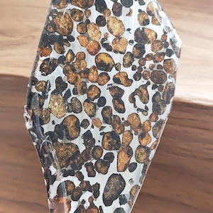 34.5g Seymchan Pallasite meteorite slice, Olive meteorite,beautiful meteorite slice, Meteorite Gift 449D15