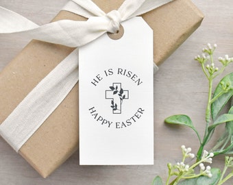 He Is Risen Easter Stamp - Circle