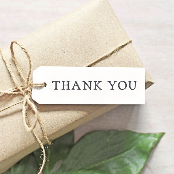 Simple Thank You Rubber Stamp | Single Line