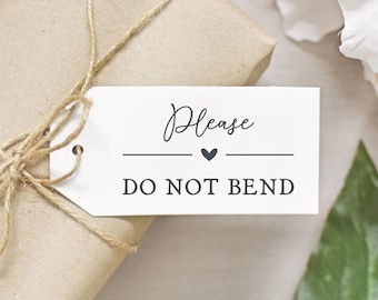 Please Do Not Bend Rubber Stamp