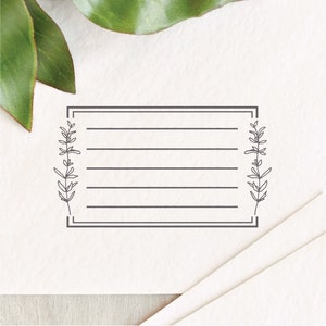 Botanische Umschlag Adresslinien Stempel