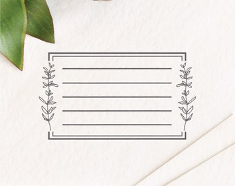 Botanical Envelope Address Lines Stamp