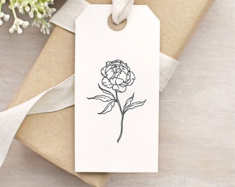 Peony Flower Clear Rubber Stamp