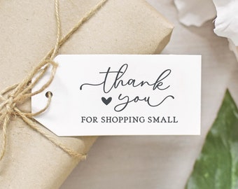 Thank You For Shopping Small Rubber Stamp