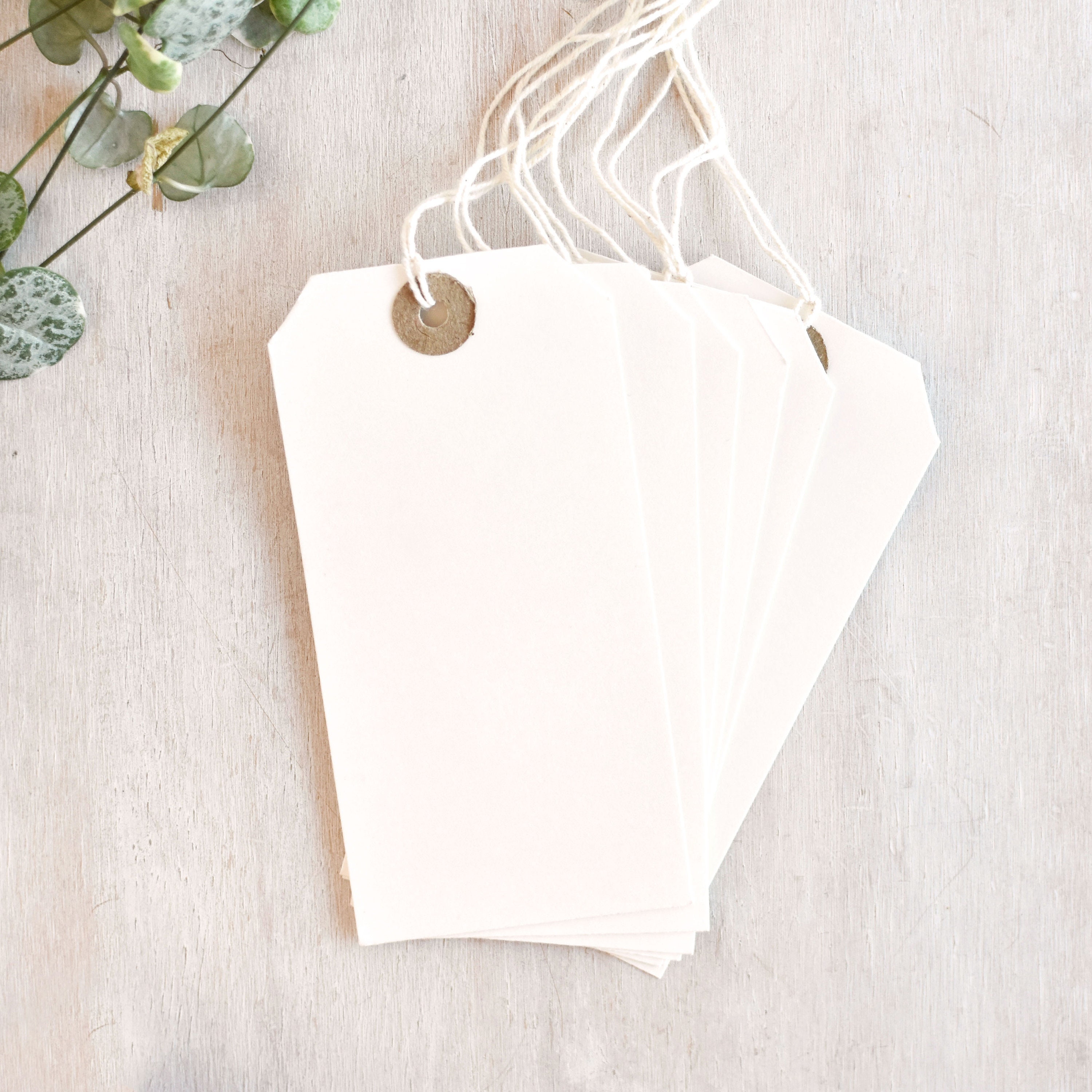 Large White Luggage Tags | Recycled Card Gift Tags for Business Packa…