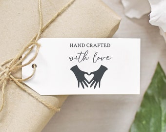 Hand Crafted With Love Rubber Craft Stamp