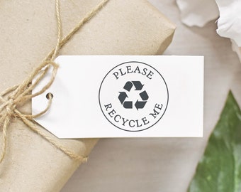 Please Recycle Me Rubber Packaging Stamp