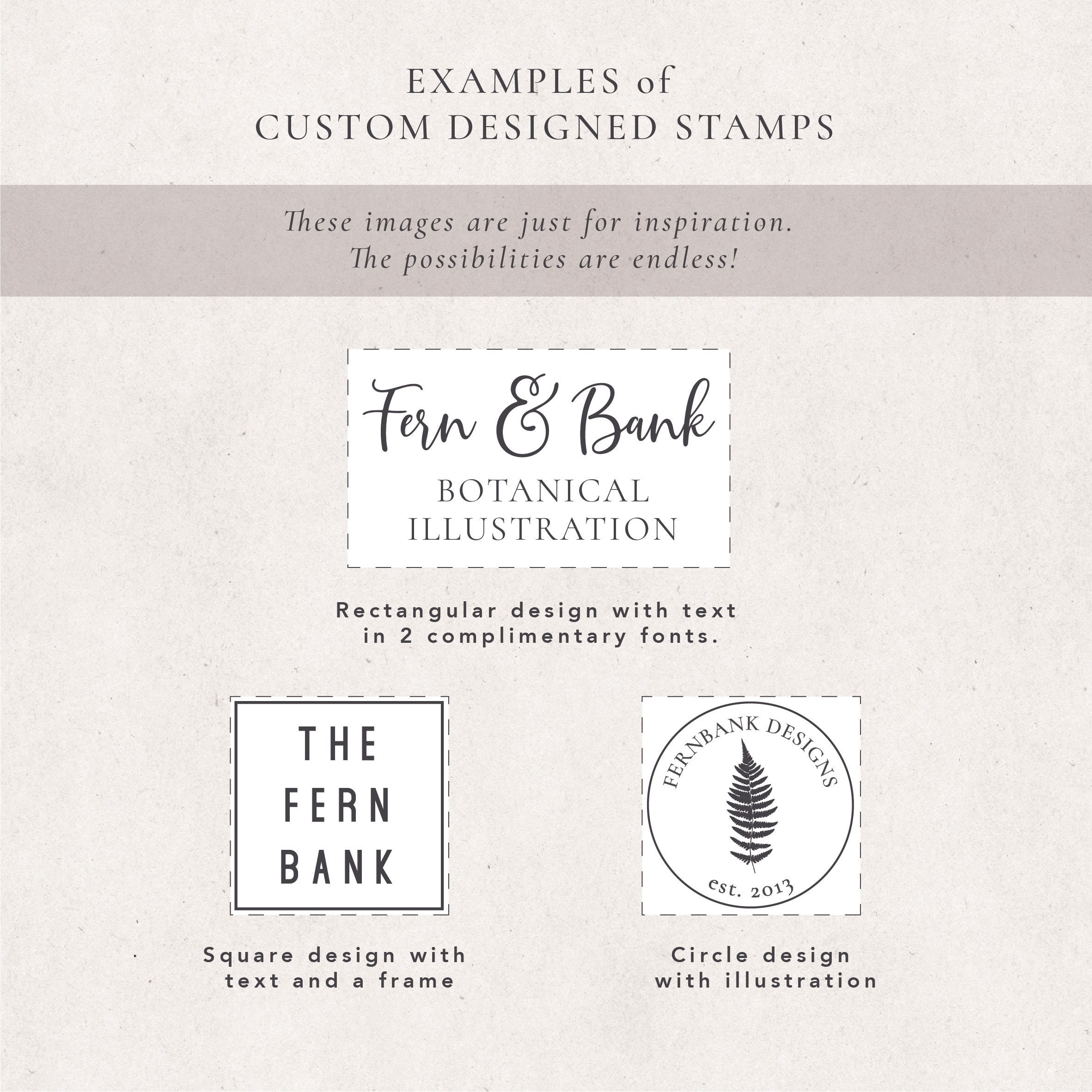 Custom Designed Stamp Personalised Business Stamp Etsy